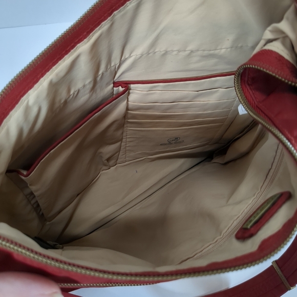 Travelon Anti Theft Signature Red Shoulder/Crossbody Bag - Picture 7 of 7